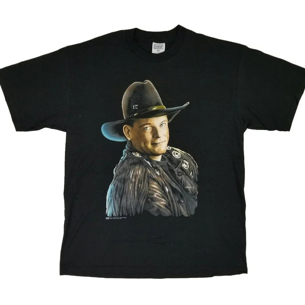 Vintage JOHN MICHAEL MONTGOMERY JMM Tour 1995 Double Sided Nice Man T-Shirt XL